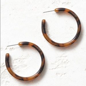 South Moon Under Tortoise Hoop Earrings